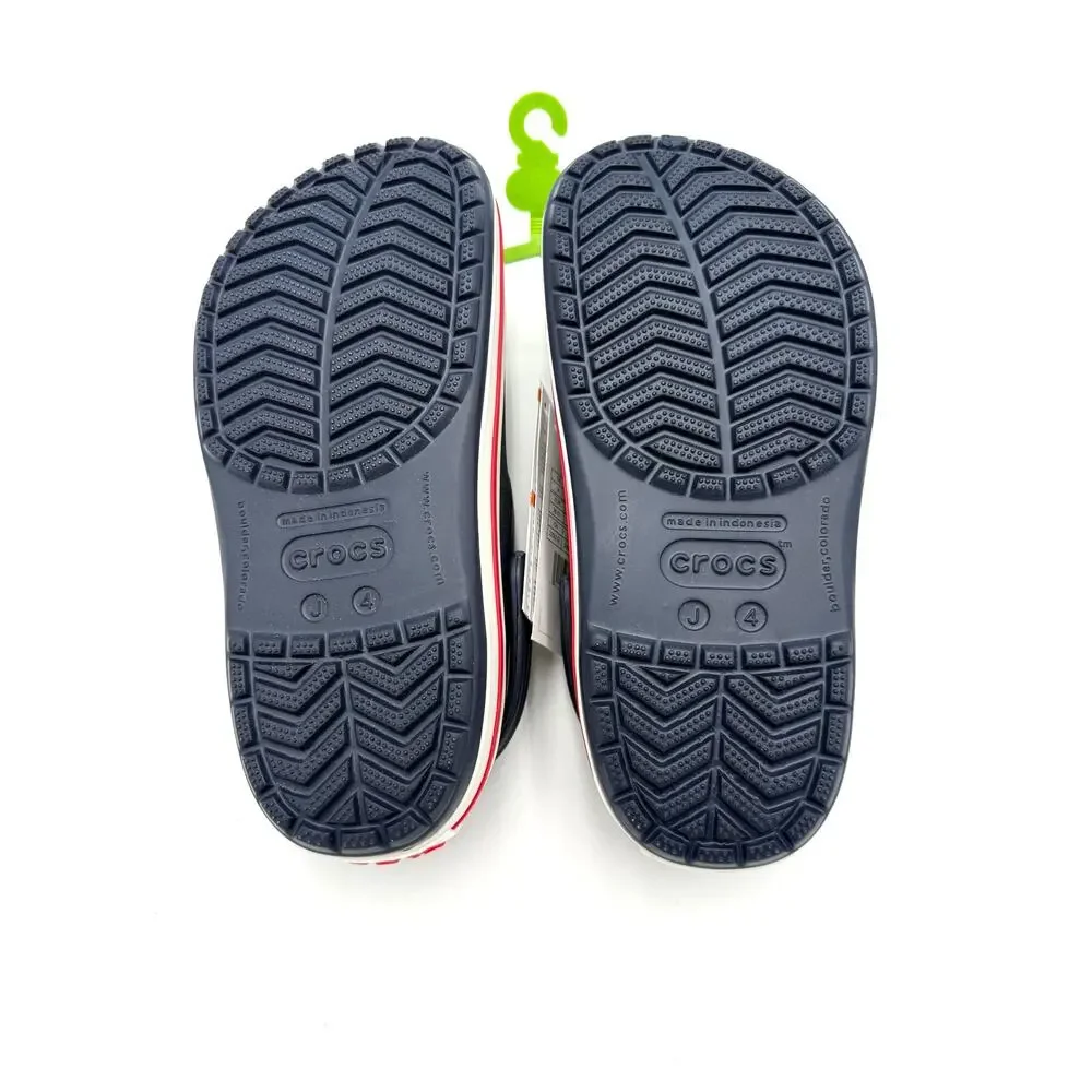 NWT Crocs Kids Crocband Clog - Navy/Red - J4 (big kid 4)